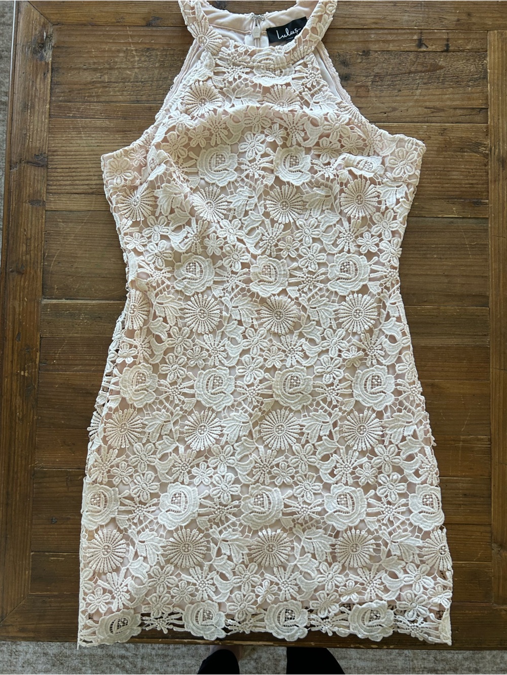 Lulu's Blush Pink Floral Lace Mini Skirt